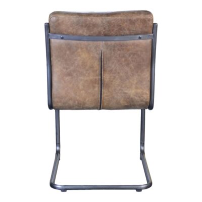 Ansel Dining Chair Grazed Brown Leather (Set of 2) PK-1043-03 PK 1043 03 01