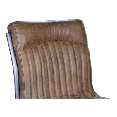 Ansel Dining Chair Grazed Brown Leather (Set of 2) PK-1043-03 PK 1043 03 02