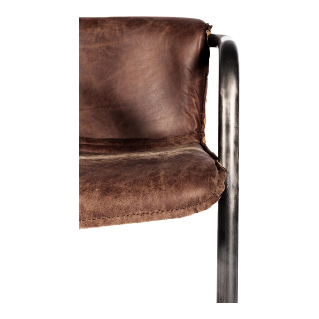 Benedict Dining Chair Grazed Brown Leather  (Set of 2) - Image 9