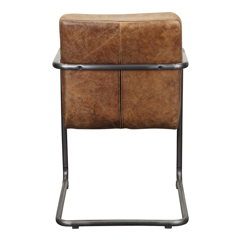 Ansel Arm Chair Grazed Brown Leather (Set of 2) - Image 5