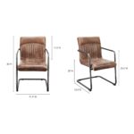 Ansel Arm Chair Grazed Brown Leather (Set of 2) 13 Ansel Arm Chair Grazed Brown Leather (Set of 2) PK-1052-03 PK 1052 03 70