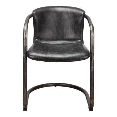 Freeman Dining Chair Onyx Black Leather (Set of 2) PK-1059-02 PK 1059 02