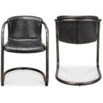 Freeman Dining Chair Onyx Black Leather (Set of 2) 10 Freeman Dining Chair Onyx Black Leather (Set of 2) PK-1059-02 PK 1059 02 81