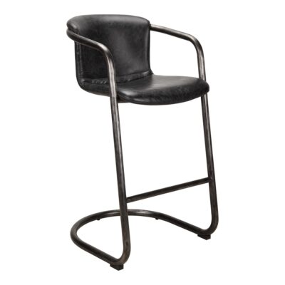 Freeman Barstool Onyx Black Leather (Set of 2) PK-1060-02 PK 1060 02 01