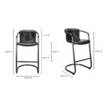 Freeman Barstool Onyx Black Leather (Set of 2) 11 Freeman Barstool Onyx Black Leather (Set of 2) PK-1060-02 PK 1060 02 70
