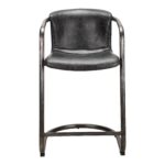 Freeman Counter Stool Onyx Black Leather (Set of 2) 8 Freeman Counter Stool Onyx Black Leather (Set of 2) PK-1061-02 PK 1061 02
