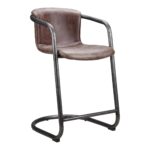 Freeman Counter Stool Grazed Brown Leather (Set of 2) 9 Freeman Counter Stool Grazed Brown Leather (Set of 2) PK-1061-03 PK 1061 03 01
