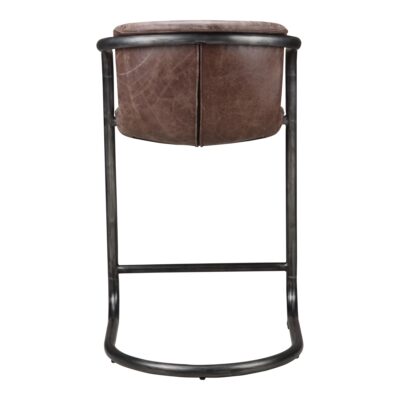 Freeman Counter Stool Grazed Brown Leather (Set of 2) PK-1061-03 PK 1061 03 02