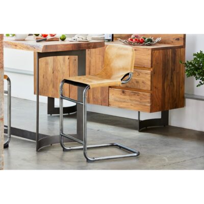 Baker Counter Stool Sunbaked Tan Leather - Set Of Two PK-1072-40 PK 1072 40 30