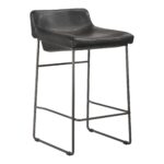 Starlet Counter Stool Onyx Black Leather (Set of 2) 16 Starlet Counter Stool Onyx Black Leather (Set of 2) PK-1106-02 PK 1106 02 01
