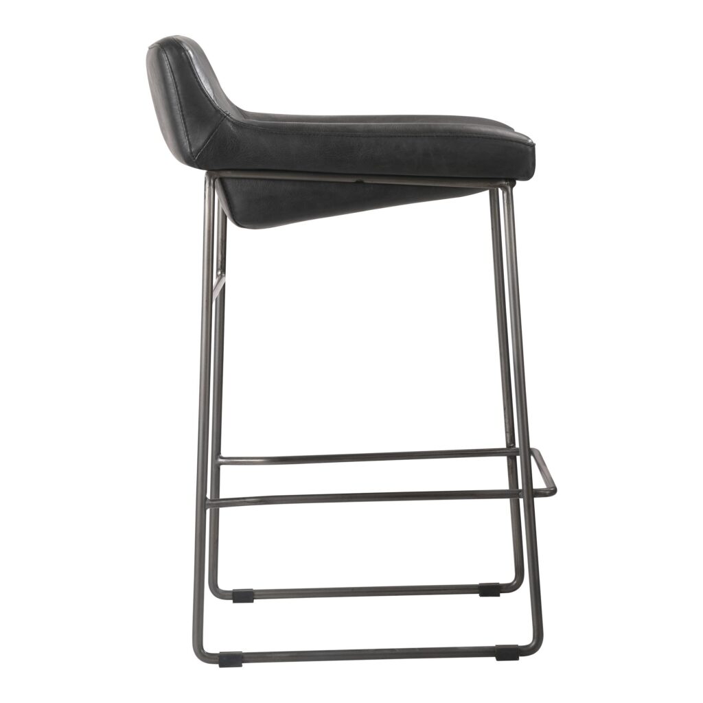 Starlet Counter Stool Onyx Black Leather  (Set of 2) - Image 6