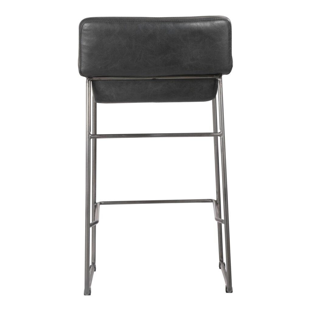 Starlet Counter Stool Onyx Black Leather  (Set of 2) - Image 7