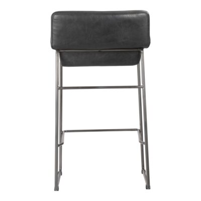 Starlet Counter Stool Onyx Black Leather (Set of 2) PK-1106-02 PK 1106 02 03