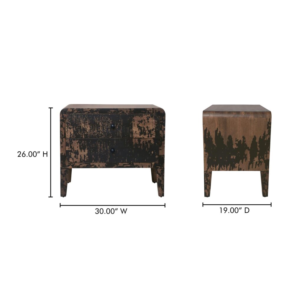 Iris Nightstand Distressed Black - Image 10