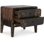 Iris Nightstand Distressed Black PP-1022-02 PP 1022 02 Iris diagR open shadsilo