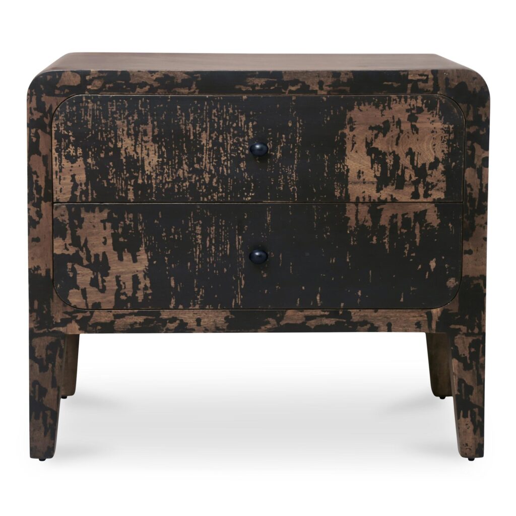 Iris Nightstand Distressed Black