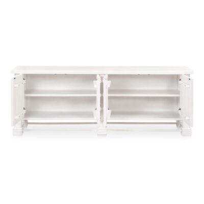 Clement Sideboard Whitewashed PZ-1007-18 PZ 1007 18 Clement front open shadsilo