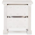 Clement Nightstand Whitewashed PZ-1008-18 PZ 1008 18 Clement front open shadsilo