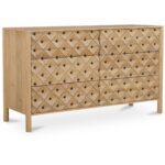 Fulton 6 Drawer Dresser Natural PZ-1011-24 PZ 1011 24 Fulton diagR shadsilo