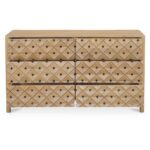 Fulton 6 Drawer Dresser Natural PZ-1011-24 PZ 1011 24 Fulton front open shadsilo