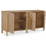Fulton 4 Door Sideboard Natural PZ-1012-24 PZ 1012 24 Fulton diagR open shadsilo