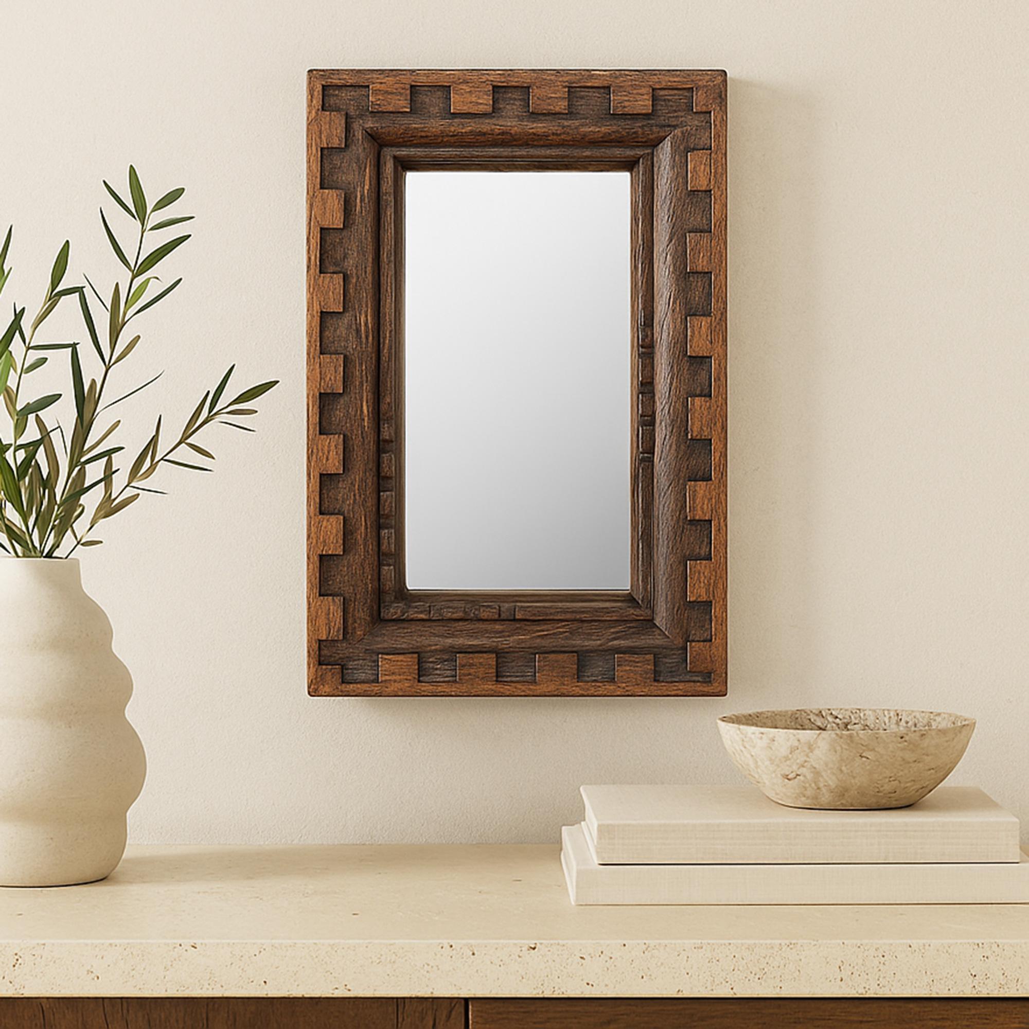 Holland Mirror Small Brown 5 Holland Mirror Small Brown - Image 5