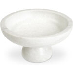 Palermo Pedestal Bowl White Marble 8 Palermo Pedestal Bowl White Marble - Image 3