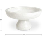 Palermo Pedestal Bowl White Marble 5 Palermo Pedestal Bowl White Marble PZ-1023-18 PZ 1023 18 Palermo 70