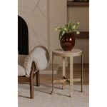 Holli Side Table Travertine QJ-1026-34 QJ 1026 34 11