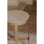 Holli Side Table Travertine QJ-1026-34 QJ 1026 34 12