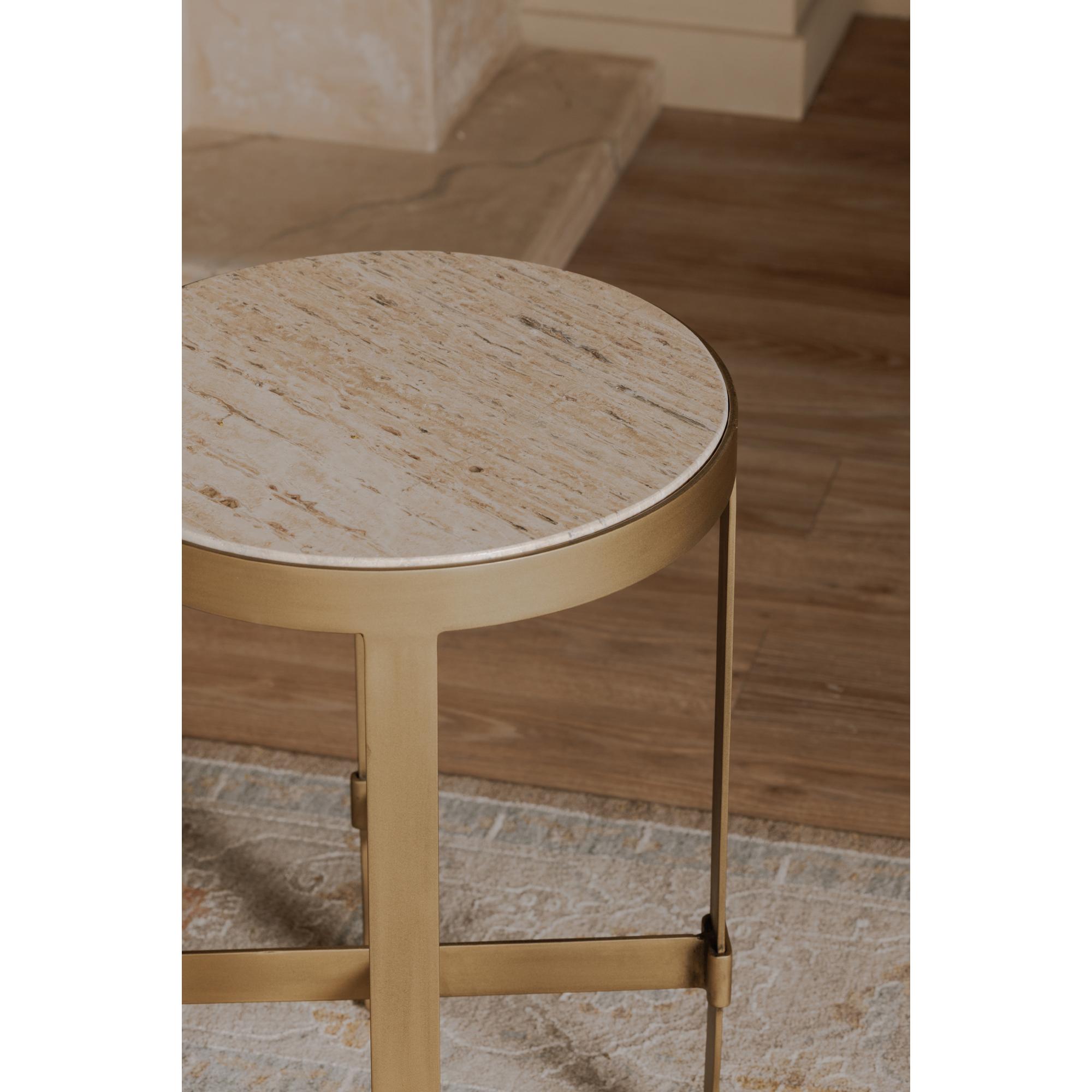 Holli Side Table Travertine 8 Holli Side Table Travertine - Image 8