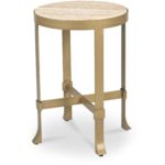 Holli Side Table Travertine QJ-1026-34 QJ 1026 34 Holli diagR shadsilo