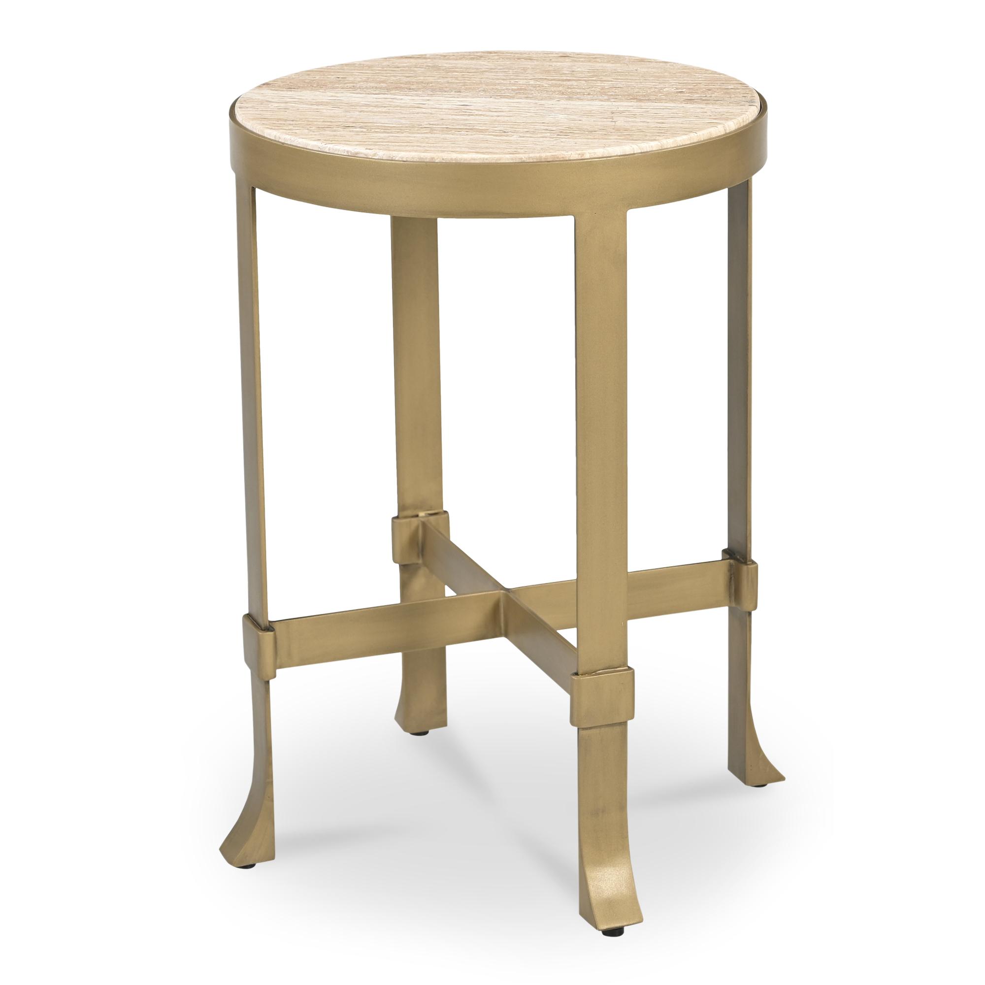 Holli Side Table Travertine 2 Holli Side Table Travertine - Image 2