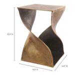 Twist Accent Table Brass 11 Twist Accent Table Brass QK-1008-01 QK 1008 01 70