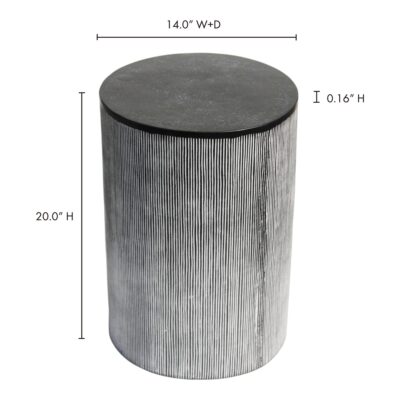 Althea End Table Black Patina QK-1026-02 QK 1026 02 70