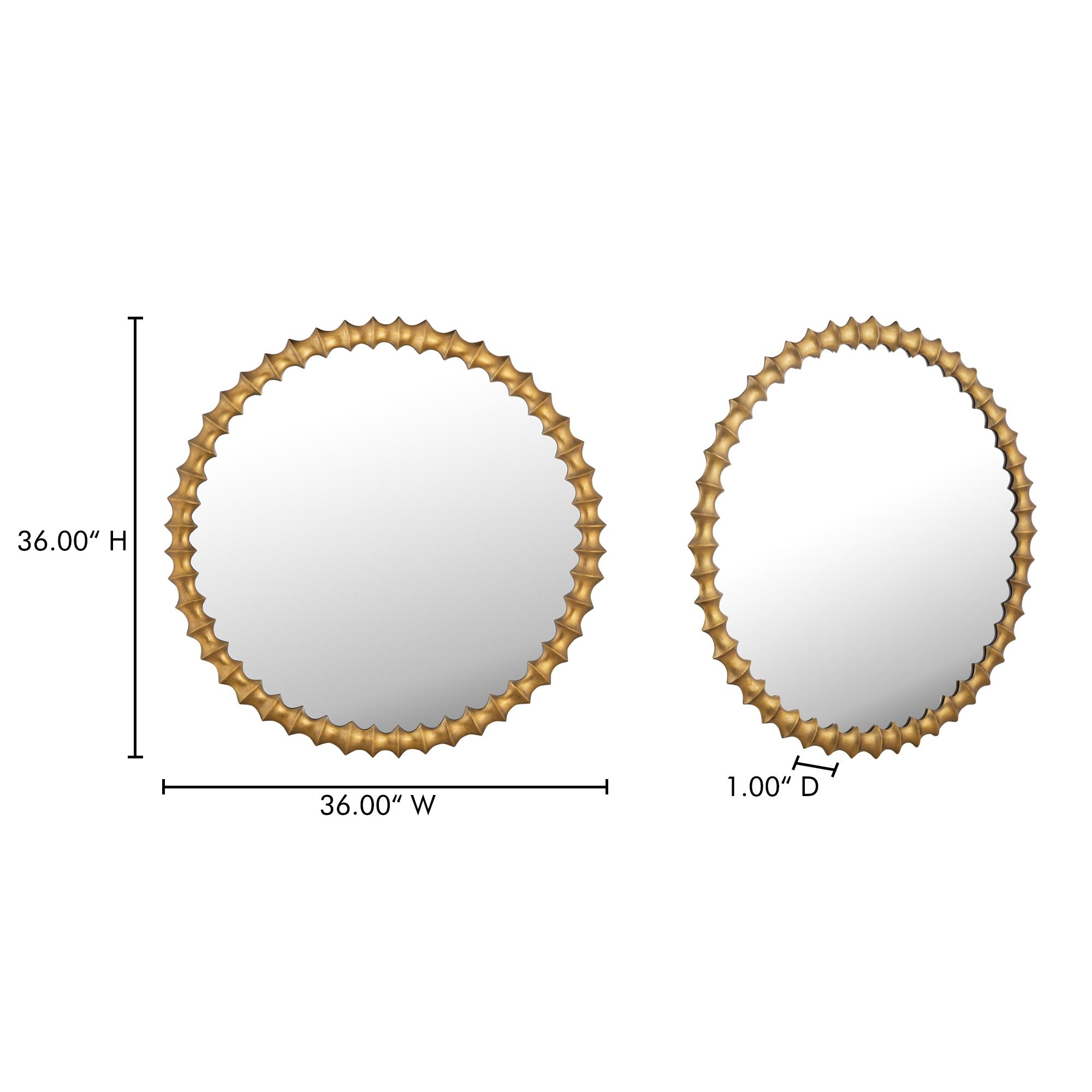 Whitby Mirror Aged Brass 6 Whitby Mirror Aged Brass - Image 6