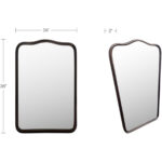 Keyes Mirror Blackened Bronze Cast Aluminum 9 Keyes Mirror Blackened Bronze Cast Aluminum - Image 5