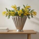 Jade Vase Aged Pewter Cast Aluminum QK-1036-07 QK 1036 07 00