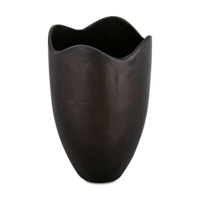 Athena Cast Aluminum Vase Blackened Bronze