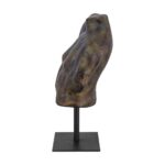 Victor Cast Aluminum Sculpture Dark Green Patina QK-1039-01 QK 1039 01 Victor side left shadsilo