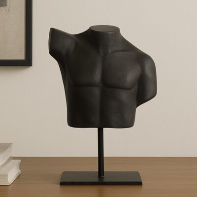 Victor Cast Alumiinum Sculpture Aged Black