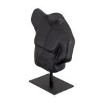 Victor Cast Alumiinum Sculpture Aged Black QK-1039-02 QK 1039 02 Victor diagL shadsilo