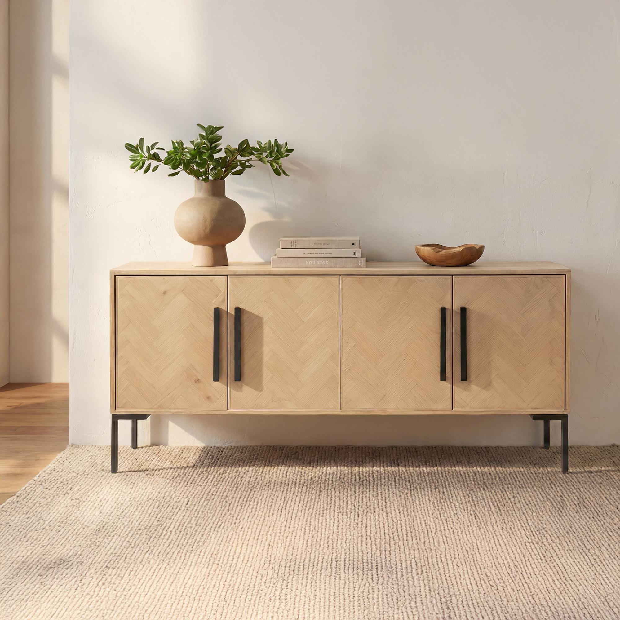 Fishbone Sideboard Natural 2 Fishbone Sideboard Natural - Image 2