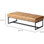 Wyatt Leather Bench Tan QN-1002-40 QN 1002 40 70