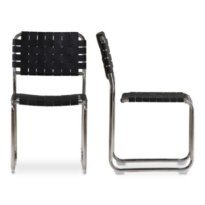 Moma Stainless Steel Dining Chair -Set Of Two QN-1033-02 QN 1033 02 Moma frontSide silo