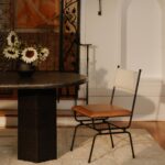 Posta Dining Chair Brown Leather QN-1034-37 QN 1034 37 10