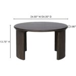 Penny Small Coffee Table Dark Brown QO-1011-20 QO 1011 20 70