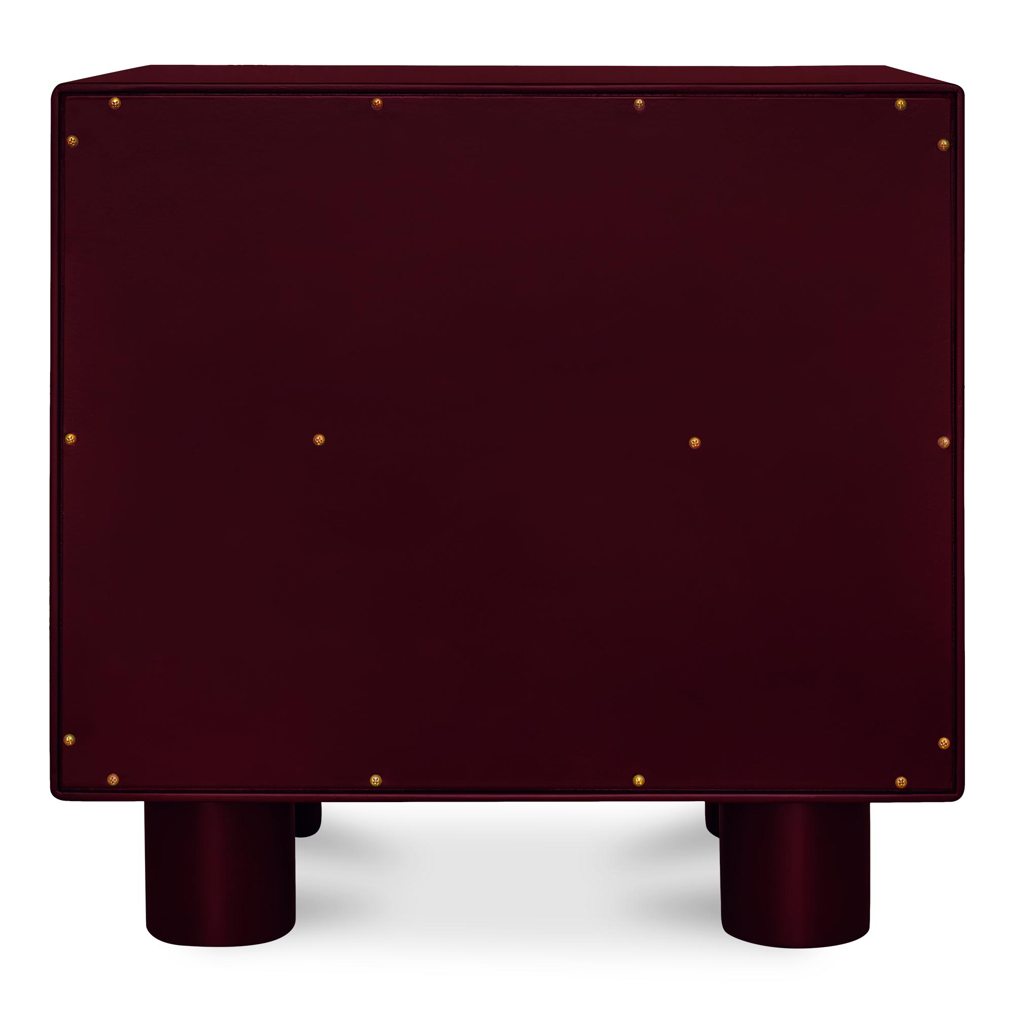 Jolene Nightstand Deep Red 4 Jolene Nightstand Deep Red - Image 4
