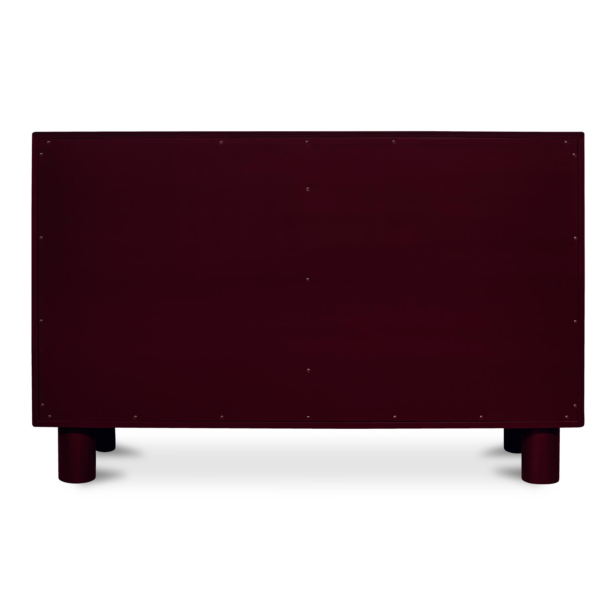 Jolene 6 Drawer Dresser Deep Red 5 Jolene 6 Drawer Dresser Deep Red - Image 5