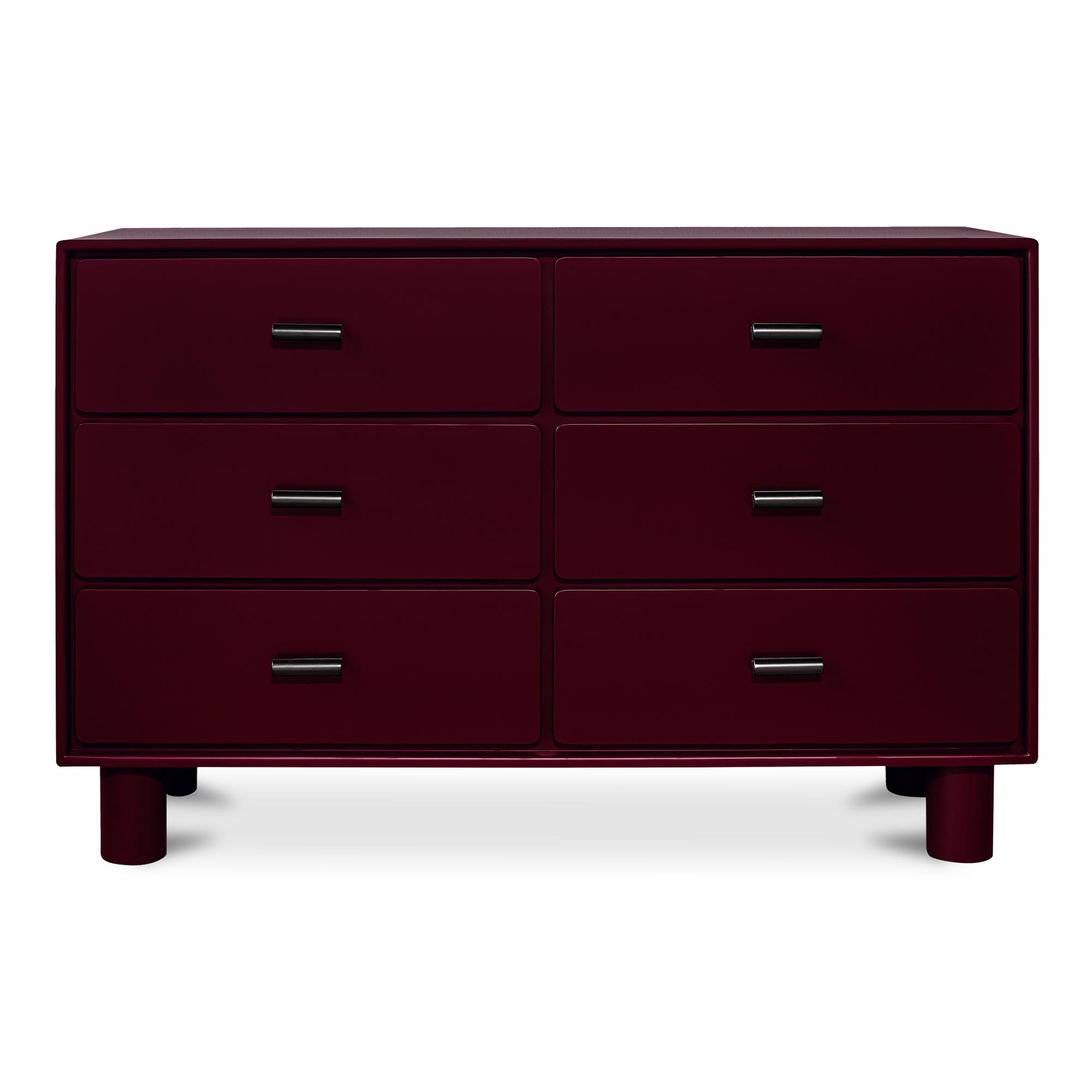 Jolene 6 Drawer Dresser Deep Red 1 Jolene 6 Drawer Dresser Deep Red
